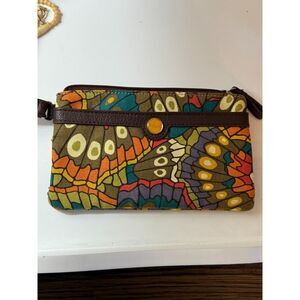 Relic wristlet, canvas - pretty fall colors